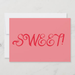 Sweet Sixteen Flat Greeting Card