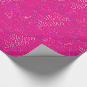 Sweet Sixteen Gift Wrapping Paper Rolls - Giftwrap