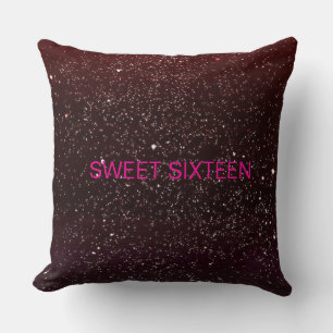 Sweet Sixteen Glitter Pillow – Sparkle Your Birthd