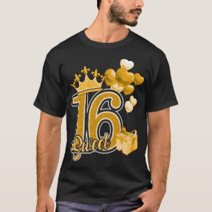 Sweet Sixteen Golden 16 Year T-Shirt