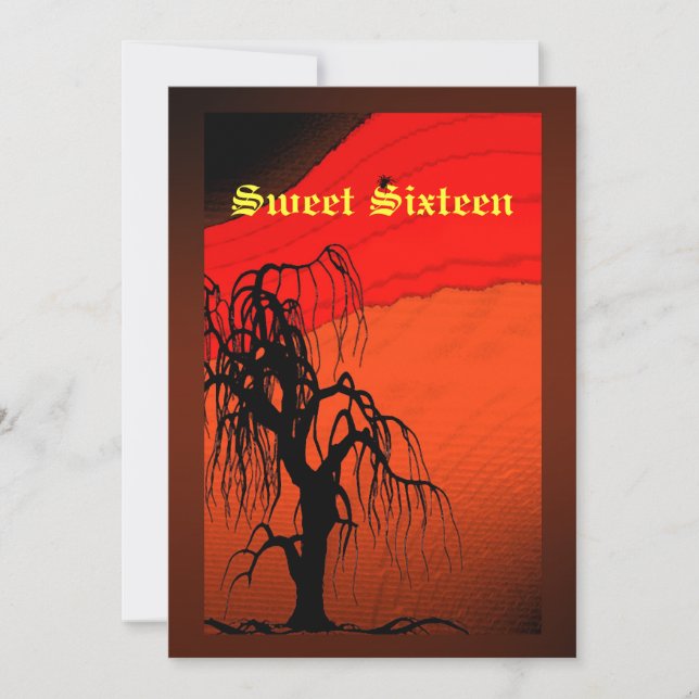 Sweet Sixteen, Halloween Costume Invitation (Front)