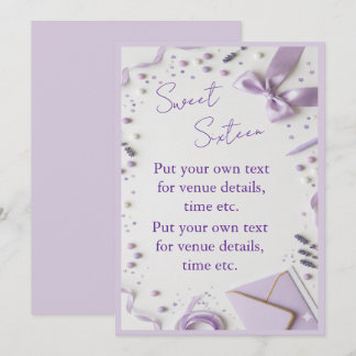 Sweet Sixteen invitation card