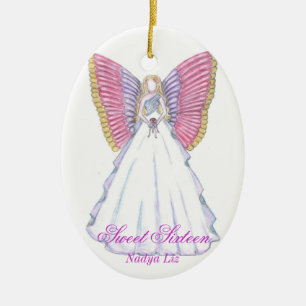 Sweet Sixteen Keepsake-Customise Ceramic Tree Decoration