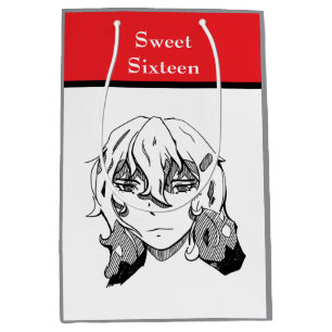 Sweet Sixteen Lineart Medium Gift Bag