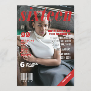 Sweet Sixteen Magazine Cover Template
