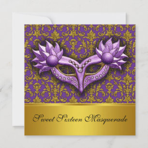 Sweet Sixteen Masquerade Invitation
