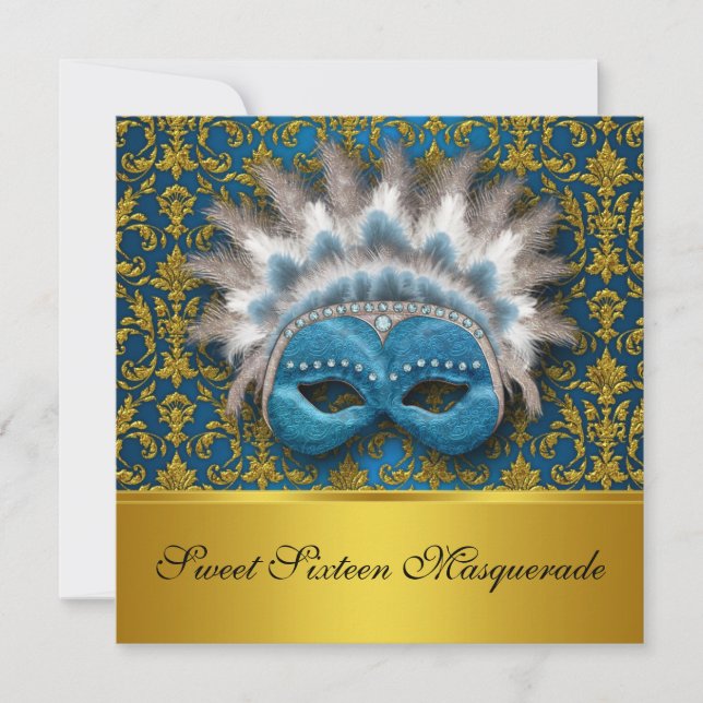 Sweet Sixteen Masquerade Invitation (Front)