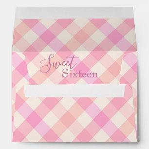 Sweet Sixteen Oink Plaid Envelope