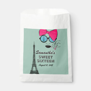 Sweet Sixteen Paris Birthday Treat Favour Bags