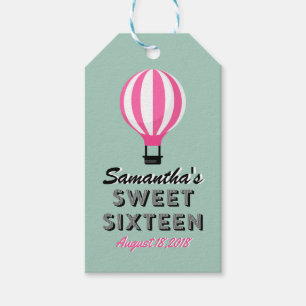 Sweet Sixteen Paris Theme Birthday Gift Tag