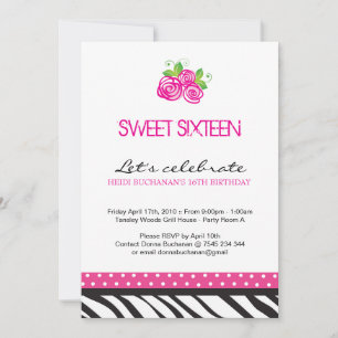 Sweet Sixteen Party Invitation