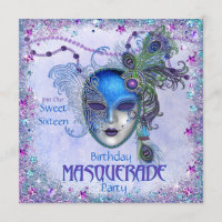 Sweet Sixteen Peacock Masquerade Party