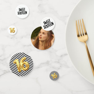 Sweet Sixteen Photo Birthday Party Confetti