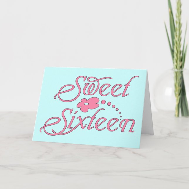 Sweet Sixteen - Pink Invitation (Front)