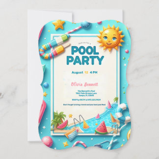 Sweet Sixteen Pool Party Summer Swim Birthday