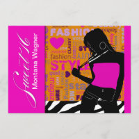 Sweet Sixteen Posh Popp Zebra hot pink | orange