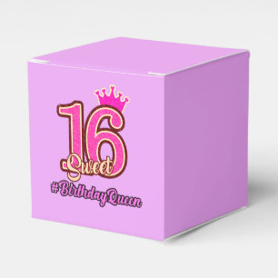 Sweet Sixteen Princess Crown, 16th Birthday Queen Favour Box