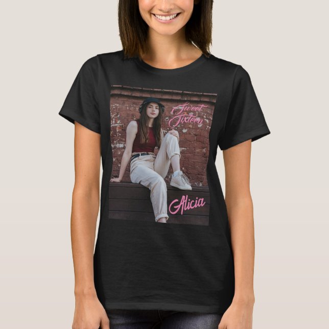 Sweet Sixteen Shirt with personalised name photo (Front)