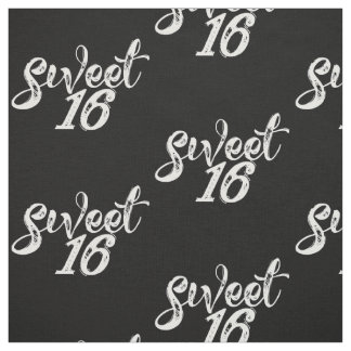Sweet Sixteen Sixteenth Birthday 16th Fabric