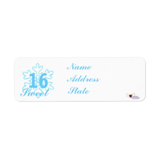 Sweet Sixteen Snowy Princess-Customise Return Address Label
