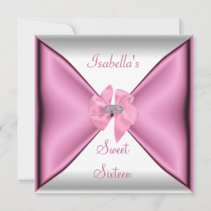 Sweet Sixteen Sweet 16 Birthday Party Pretty Pink Invitation