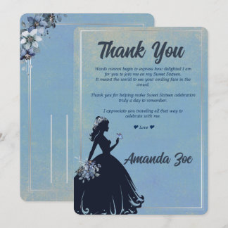 Sweet Sixteen Thank You card