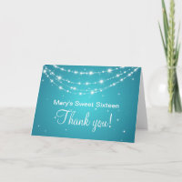 Sweet Sixteen Thank You Sparkling Chain Blue