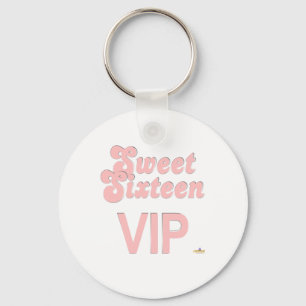 Sweet Sixteen VIP Pink And Silver Key Ring