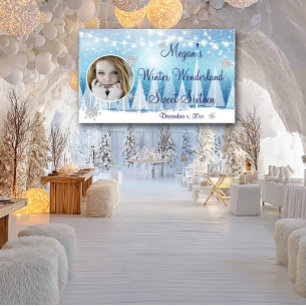 Sweet Sixteen, Winter Wonderland, Custom, Banner