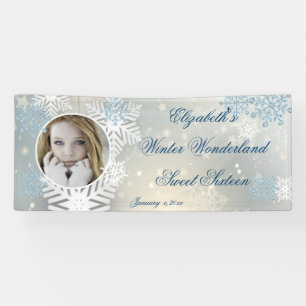 Sweet Sixteen, Winter Wonderland, Sparkle, Banner