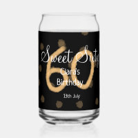 Sweet Sixty add name date birthday yellow polka do