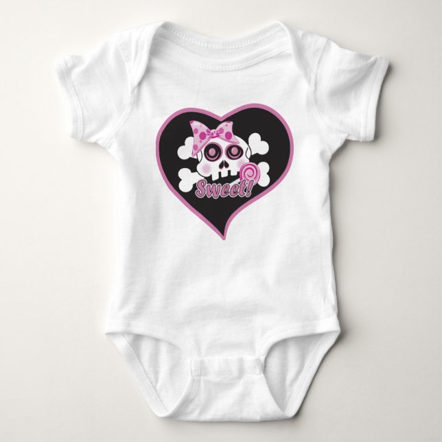 Sweet Skull Baby Bodysuit (Front)