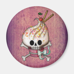 Sweet Skull Cupcake Magnet