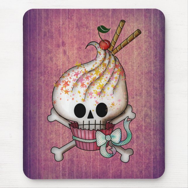 Sweet Skull Cupcake Mouse Pad (Front)