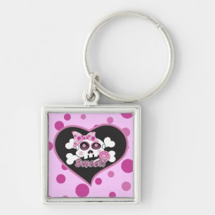 Sweet Skull Key Ring