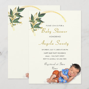 Sweet Sleeping Baby Shower Invitation