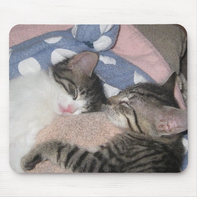 Sweet Sleeping Kittens Mouse Pad (Front)