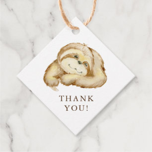 Sweet Sloth Baby Shower Favour Favour Tags