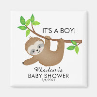 Sweet Sloth Baby Shower Favour  Magnet