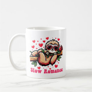 Sweet Sloth Moments: Valentine's Day Slow Romance Coffee Mug