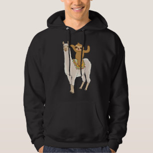 Sweet Sloth Rides Alpaca Llama Animal Hoodie