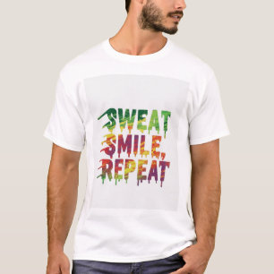 Sweet Smile Repeat – Minimal Positive Vibe T-Shirt