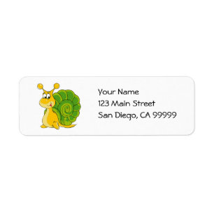 Sweet Smiling Snail Return Address Label