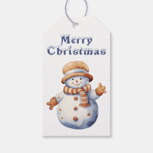 Sweet Snowman Merry Christmas Gift Tags
