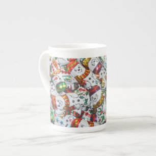 Sweet Snowmen bone china mug