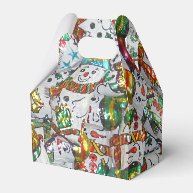 Sweet Snowmen favour box gable (Front Side)