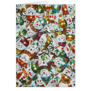Sweet Snowmen greetings card portrait