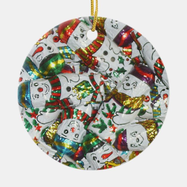 Sweet Snowmen ornament round (Front)