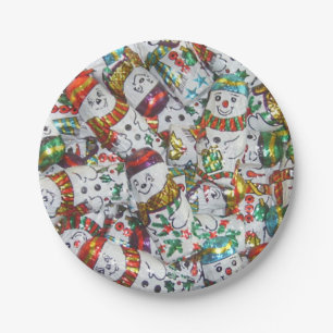 Sweet Snowmen paper plates