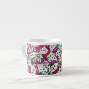 Sweet Snowmen Pink espresso mug